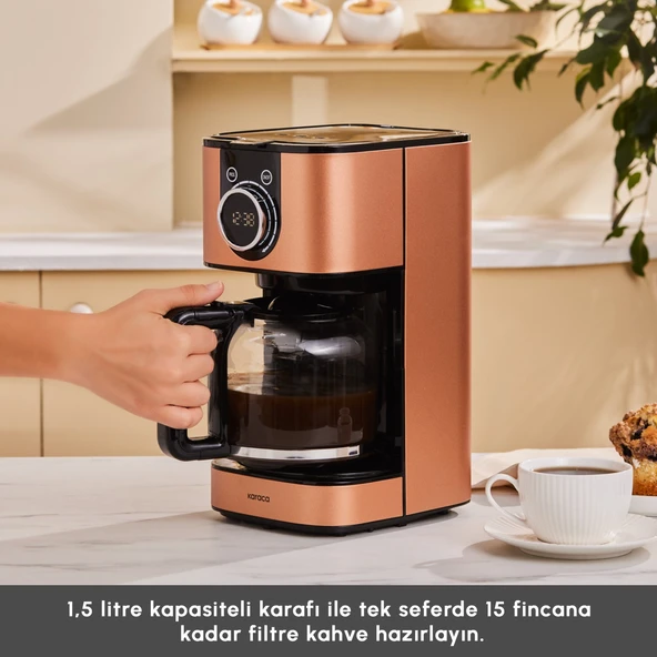 Karaca Series 2303 Inox Filtre Kahve Makinesi Bronze - Resim 6