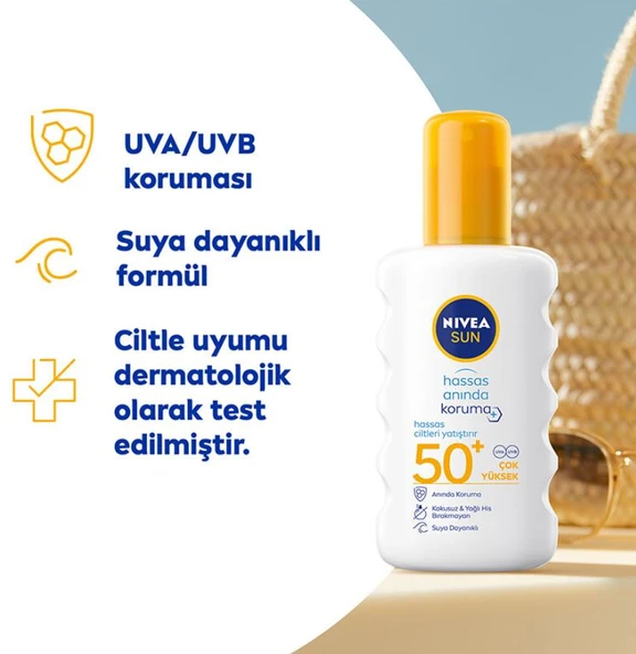Nivea Hassas Güneş Koruyucu Vücut Spreyi Spf50+ 200 Ml - 2