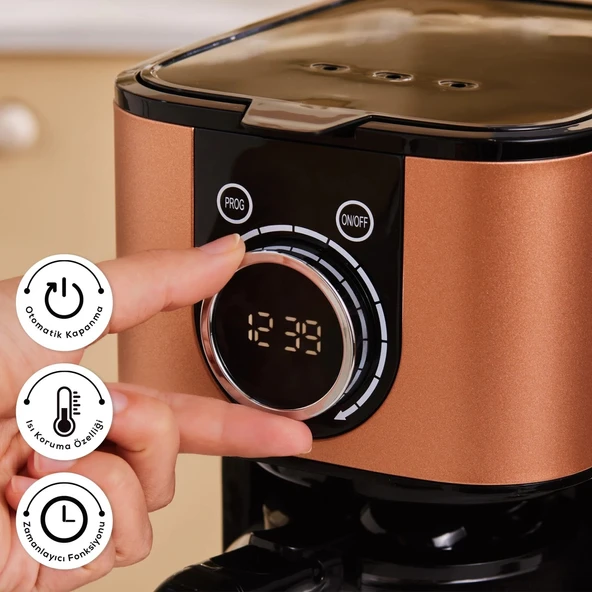 Karaca Series 2303 Inox Filtre Kahve Makinesi Bronze - Resim 5