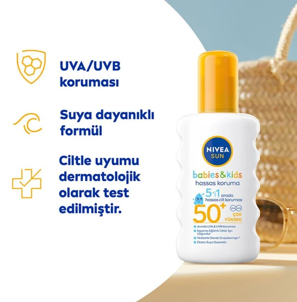 Nivea Bebek Ve Çocuklar İçin Hassas Güneş Koruyucu Vücut Spreyi Spf50+ 200 Ml - 2