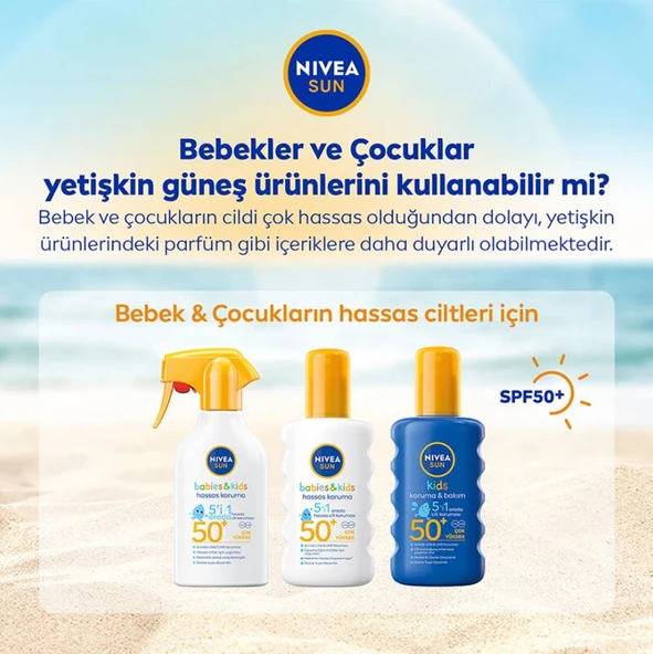 Nivea Bebek Ve Çocuklar İçin Hassas Güneş Koruyucu Vücut Spreyi Spf50+ 200 Ml - 6
