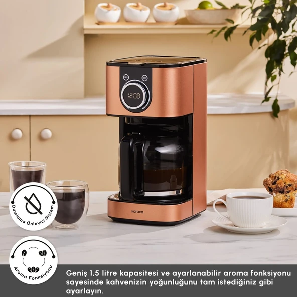 Karaca Series 2303 Inox Filtre Kahve Makinesi Bronze - Resim 4