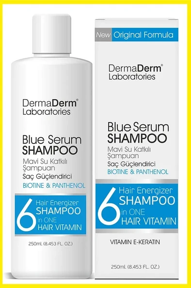 Dermaderm Saç Dökülmesine Karşı Biotin ve Mavi Su Katkılı Pantenol Şampuan 250 ml. - 5