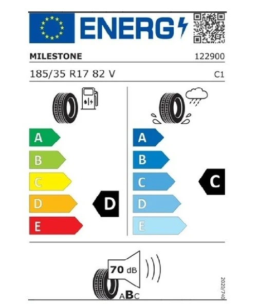 Milestone 185/35 R17 82V Reinf. Carmile Sport Oto Yaz Lastiği (Üretim Tarihi:2025) - Resim 2