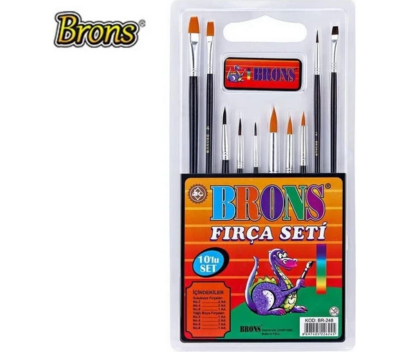 BRONS FIRÇA SETİ 10 LU BR-248