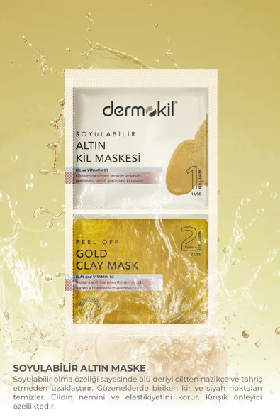 DERMOKİL SOYULABİLİR GOLD MASKE 7,5 ML 2'Lİ - Resim 3