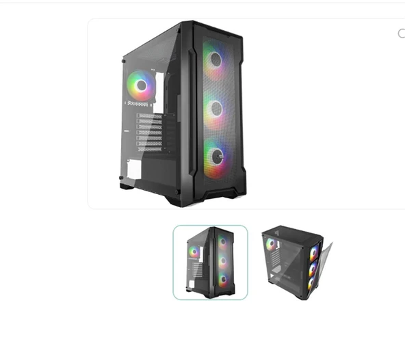 GameBooster FALCON GB-A750B 750w 80+ Bronze USB 3.0 Mesh ARGB ATX Mid Tower Gaming Kasa ürün görseli