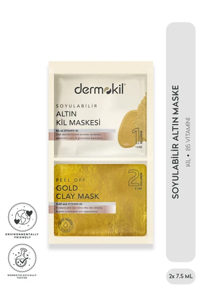 DERMOKİL SOYULABİLİR GOLD MASKE 7,5 ML 2'Lİ ürün görseli 1