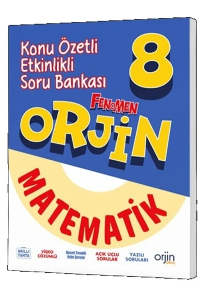 Orjin 8. Sınıf Matematik Konu Özetli Soru Bankası ürün görseli