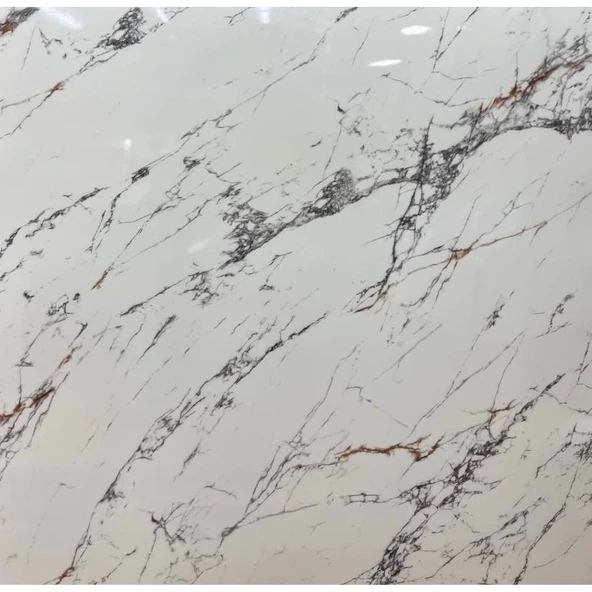 Beyaz Mermer Desenli Yapışkanlı Kaplama Kağıdı  Büyük Boy 5 Metre