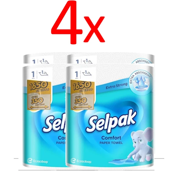 Selpak Dev Rulo Havlu Kağıt (4 Adet) - 1