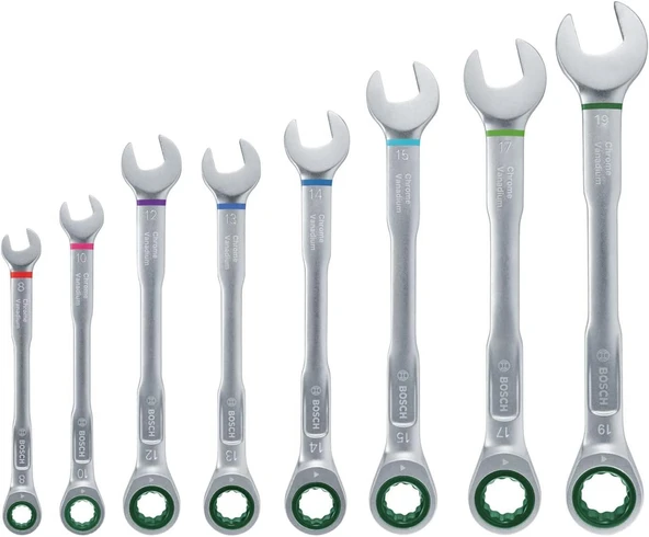 Bosch 1600A027PS 1/4" Cırcırlı 8 Parça Kombine Anahtar Seti - Resim 2