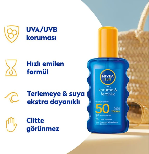 Nivea Koruma Ve Ferahlık Güneş Koruyucu Transparan Vücut Spreyi Spf50+ 200 Ml - 2