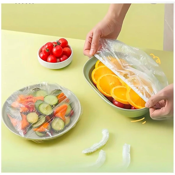 Lastikli Tencere Ve Tabak Bonesi 100 Adet (22cm) - 3