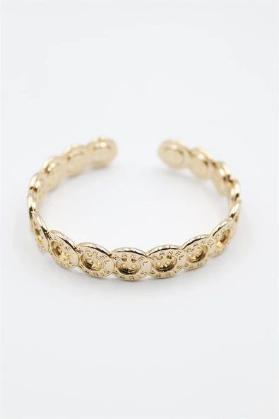 Düğme Bilezik - Altın - Resim 2