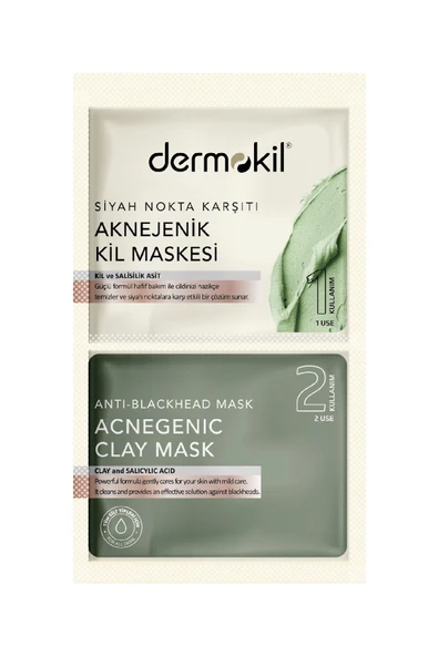 DERMOKİL SİYAH NOKTA KARŞITI KİL MASKE 2* 7.5 ML ürün görseli 1