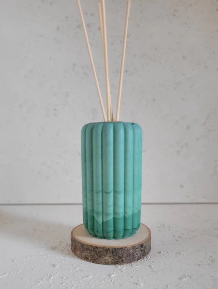 Yeşil Beton Oda Kokusu Şişesi Ve Çubuğu