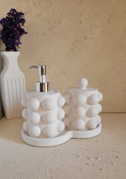 Beton Buble Sıvı Sabunluk Set