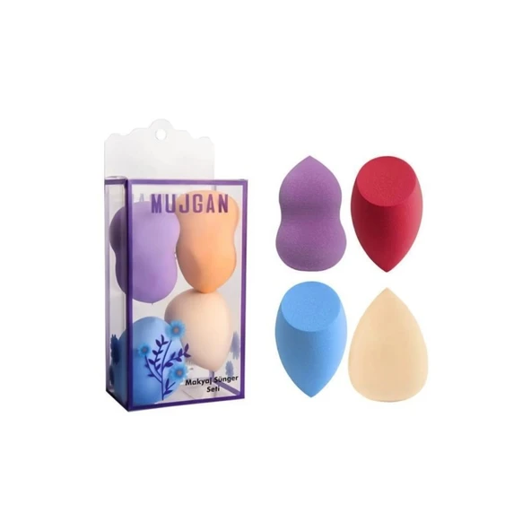 Tatlı Armut Görünümlü 4 Adet Makyaj Süngeri Şık Bakım Seti ürün görseli 1