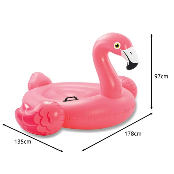 Büyük Boy Flamingo Deniz Yatağı Seabed Havuz Oyuncakları Büyük Flamingo Binici Yatak 178x135cm - Resim 2