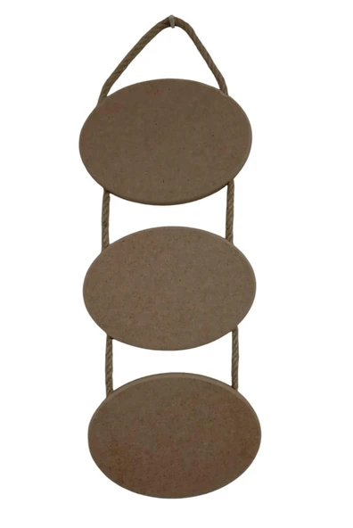 MDF 2'li Dekoratif Oval Kapı Askılığı, Duvar Süsü - 2