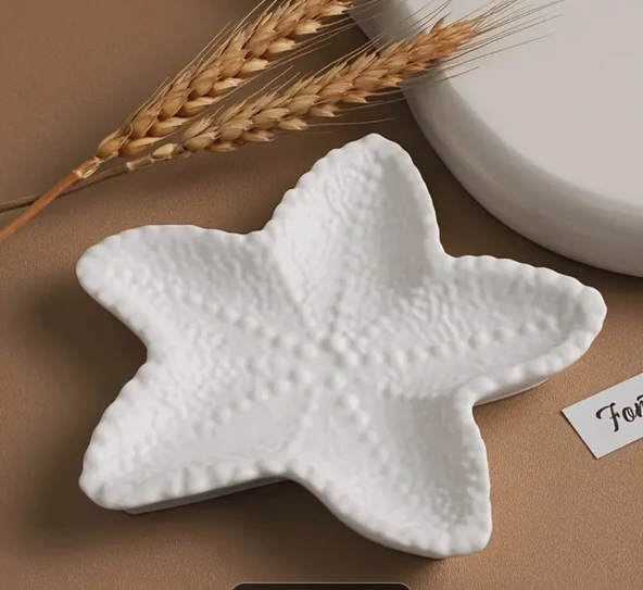 Düzensiz Denizyıldızı Takı Mum Tabağı 2 Li - 2