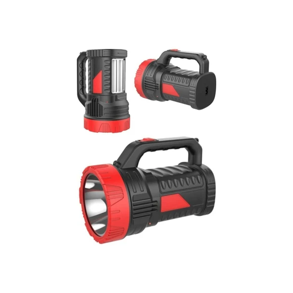 Silver Projektör 15w Led Şarjlı El Feneri Ve X2 Tüp 26smd Led Çift Yönlü - 1