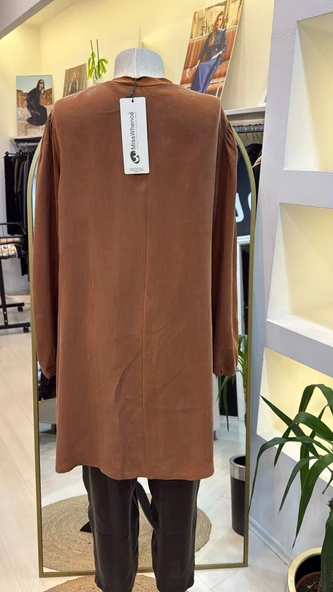 MİSSWHENCE İpek Tunik 37025 oranj - Resim 2
