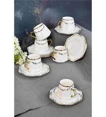 PACI KOSEGEN 6 LI YALDIZLI KAHVE FINCANI