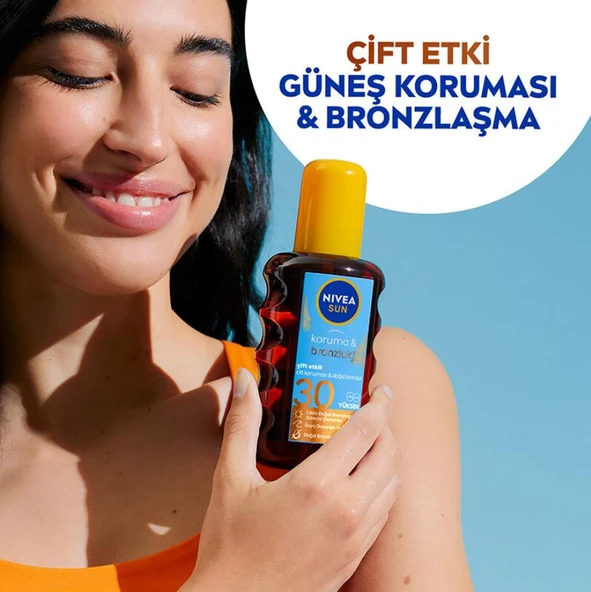 Nivea Çift Etkili Koruma ve Bronzluk Güneş Spreyi Spf30 200 Ml - 3
