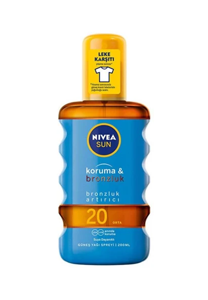 Nivea Koruma ve Bronzluk Güneş Yağı Spf20 200 Ml