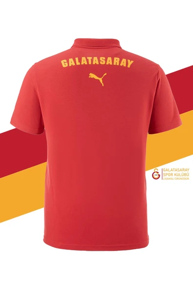 Galatasaray Orijinal Lisanslı Polo Yaka Kırmızı Antrenman 5 Yıldızlı T-Shirt + Şal Kaşkol  Set Hediyelik Ahşap Kutulu - Resim 4