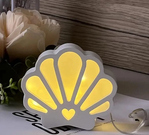 Beton Okyanus Kabuğu Ambiyans Siluet Lambası Minimalist