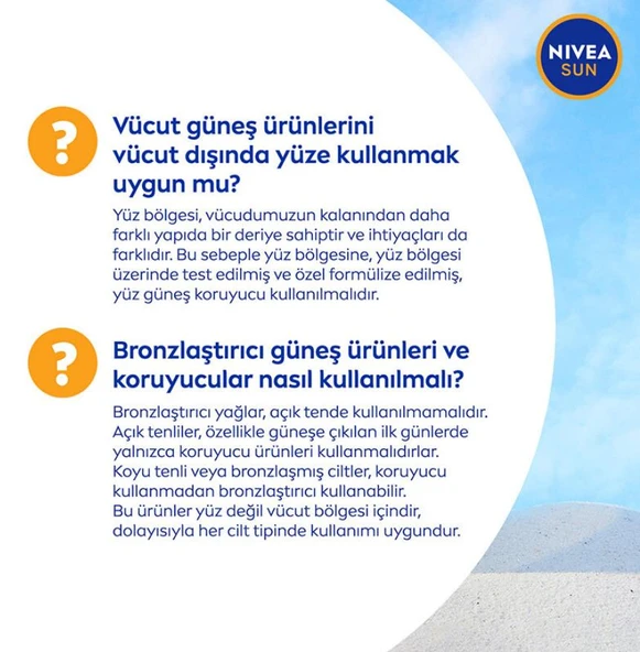 Nivea Koruma ve Bronzluk Güneş Yağı Spf20 200 Ml - 3