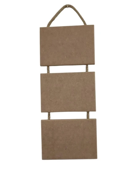 MDF 2'li Dekoratif Dikdörtgen Kapı Askılığı, Duvar Süsü - 2