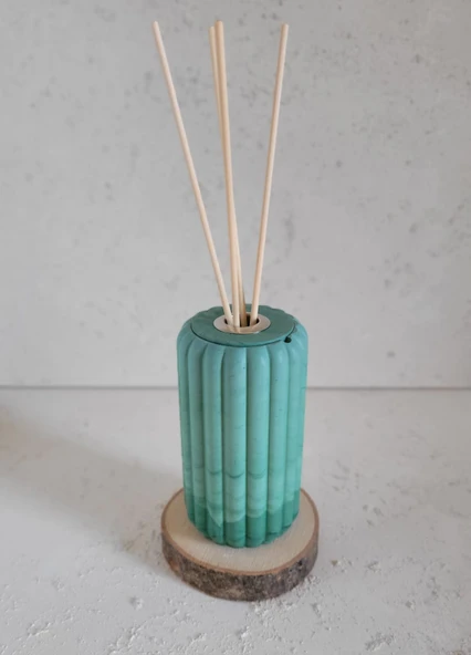 Yeşil Beton Oda Kokusu Şişesi Ve Çubuğu - 2