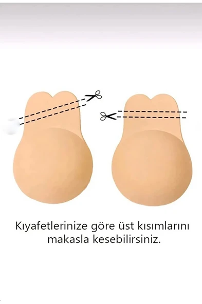 Premium Hayalet Sütyen Meme Ucu Kapatma Krem Bant S/M/L Beden Bej A kalite 1 Çift - Resim 5