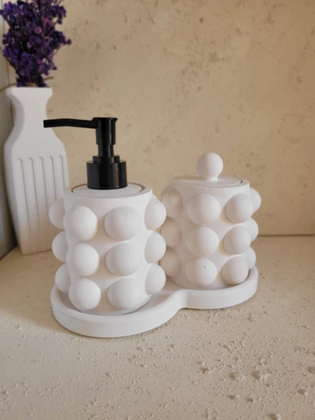 Beton Buble Sıvı Sabunluk Set - 2