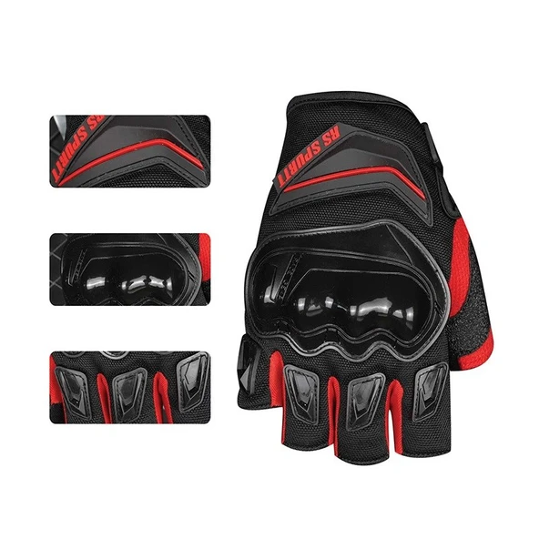 Yazlık Kısa Motosiklet Eldiveni Korumalı Birinci Kalite - 3