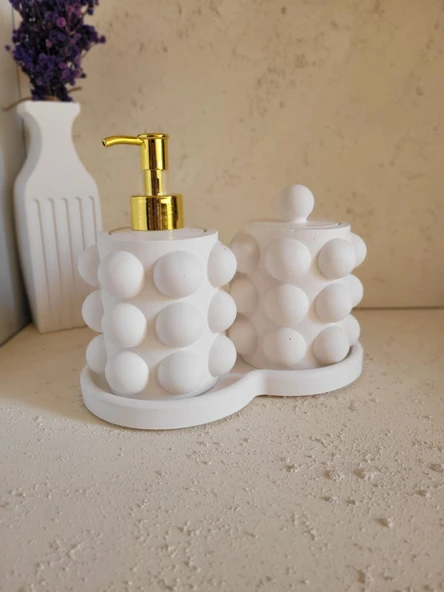 Beton Buble Sıvı Sabunluk Set - 2