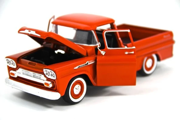 MotorMax 1958 Chevrolet Apache Fleetside Pickup 1/24 Model Araba - Resim 3