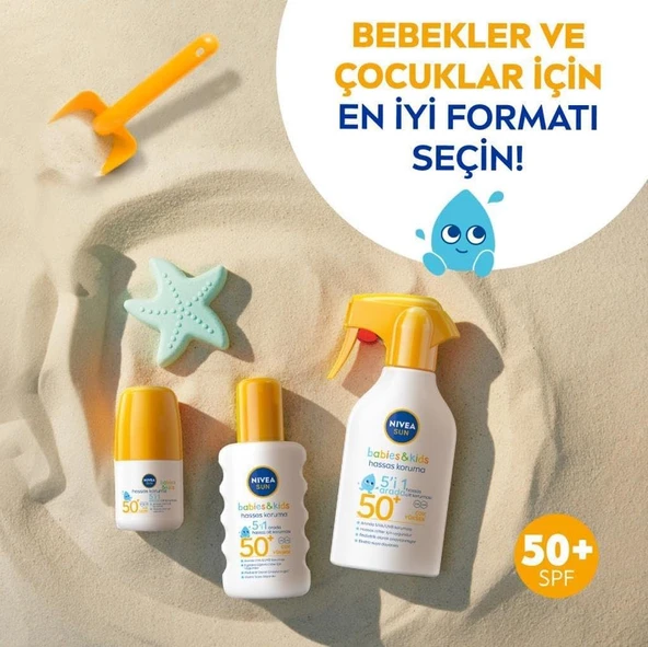 Nivea Bebek Ve Çocuk Hassas Koruma Güneş Koruyucu Roll-on Spf50+ 50 Ml - 5