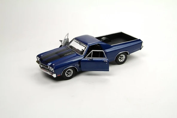 MotorMax 1970 Chevy El Camino SS mavi 396 1/24 Model Araba - Resim 2