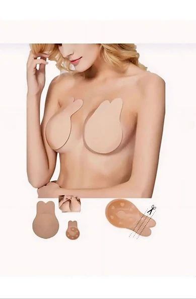 Premium Hayalet Sütyen Meme Ucu Kapatma Krem Bant S/M/L Beden Bej A kalite 1 Çift ürün görseli 1