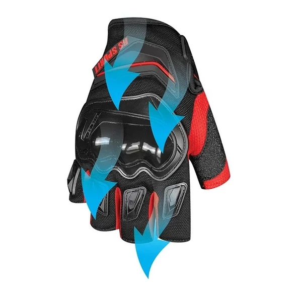 Yazlık Kısa Motosiklet Eldiveni Korumalı Birinci Kalite - 4