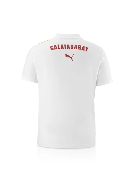Galatasaray Orijinal Lisanslı Polo Yaka Beyaz Antrenman 5 Yıldızlı T-Shirt + Şal Kaşkol Set Hediyelik Ahşap Kutulu - Resim 9