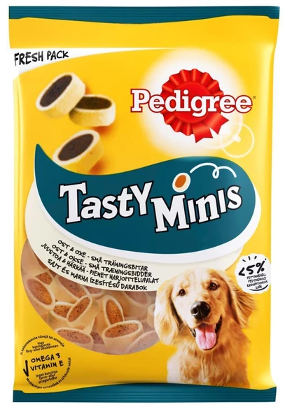 Pedigree Tasty Minis Sığır Etli ve Peynirli Köpek Ödül Maması 140gr ürün görseli 1