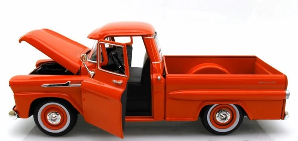 MotorMax 1958 Chevrolet Apache Fleetside Pickup 1/24 Model Araba - Resim 2
