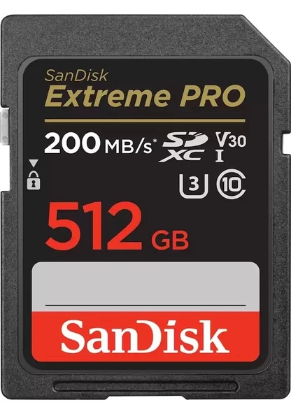 Sandisk Extreme Pro SDSDXXD-512G-GN4IN 512 GB SDXC C10 Hafıza Kartı 200/140MB/S - 1