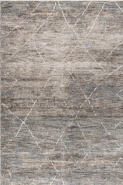 Pastel Halı Petra E008A Krem Gri Salon Oturma Yatak Odası Halısı ürün görseli 1